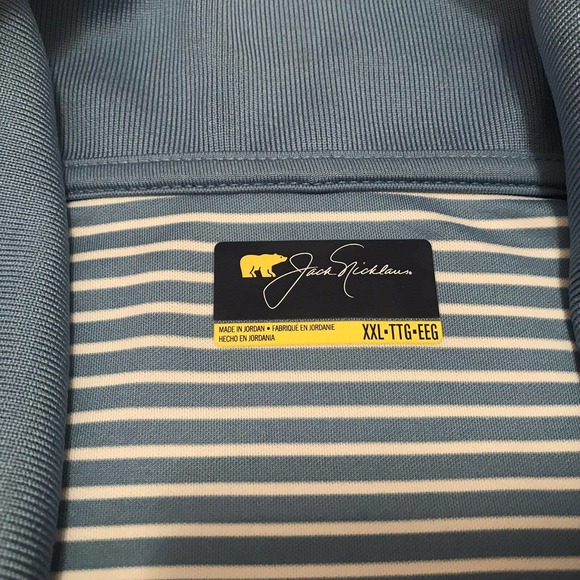 Jack Nicklaus Shirt Mens XXL Golf Polo Short Sleeve Logo Golden Bear - Picture 5 of 6